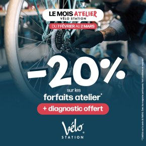 20% offerts sur les forfaits atelier + diagnostic offert !